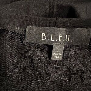 B.L.E.U. Black Mesh Top